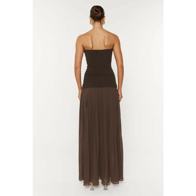 She is OLLA Nicolette Maxi Dress - 6 / Brown - Dresses