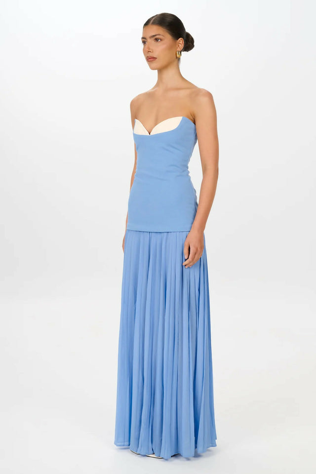 She Is Olla Nicolette Maxi Dress in Cornflower - Dresses