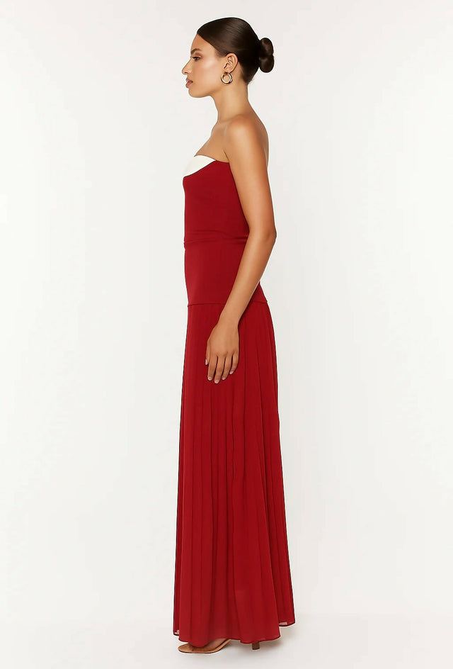 She is Olla Nicolette Maxi Dress in Raspberry - Dresses