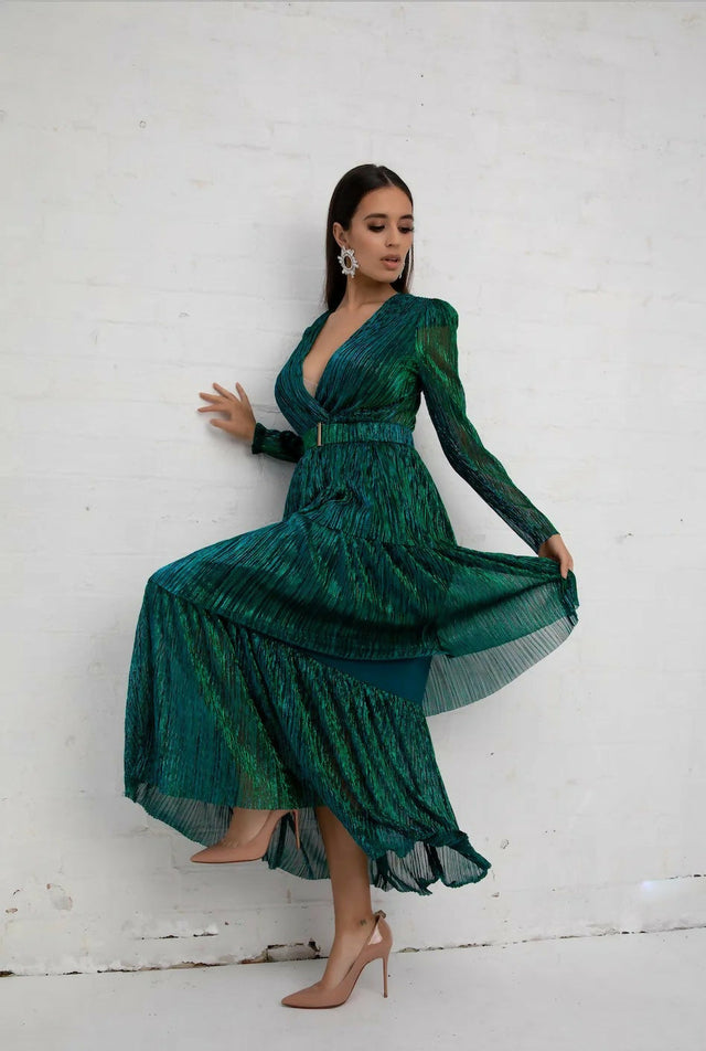 Sheike All that Sparkles Dress Green - 14 / Green - Dresses