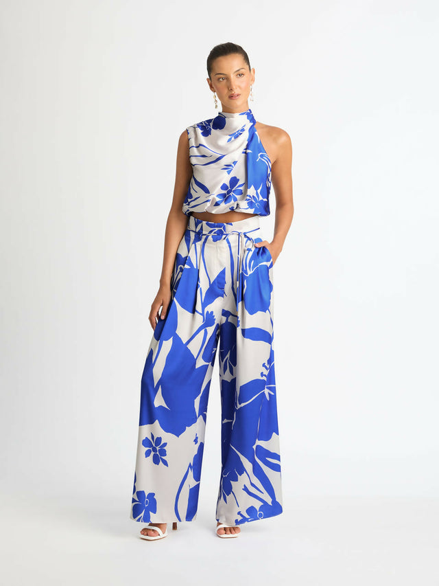 Sheike Antonio Top and Pant set Blue White Size 12 - 12 / Multi - Outfit Sets