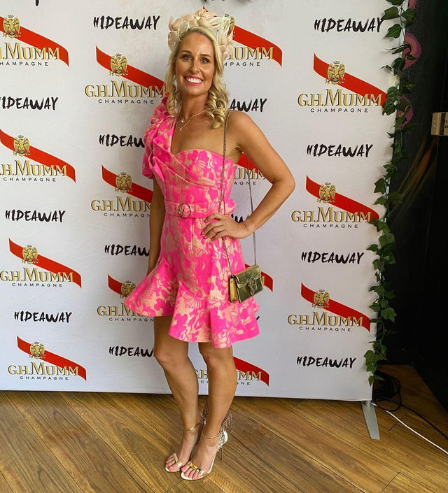 Sheike - Sheike Highlight Pink and Gold Dress