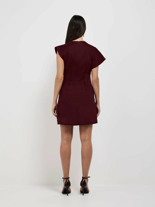 Sheike Paris Nights Mini Dress Burgundy Size AU 18 - 18 / Burgundy - Dresses