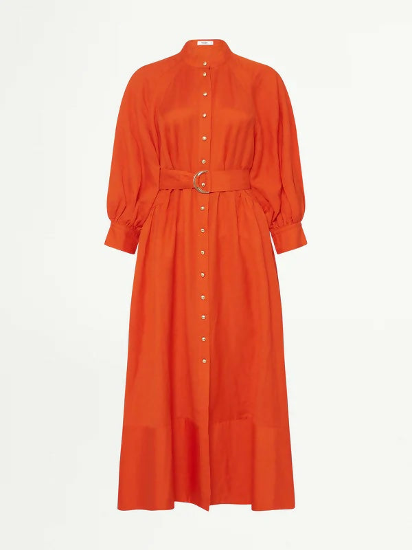 Sheike Piper Dress in Tangerine - 10 / Orange - Dresses