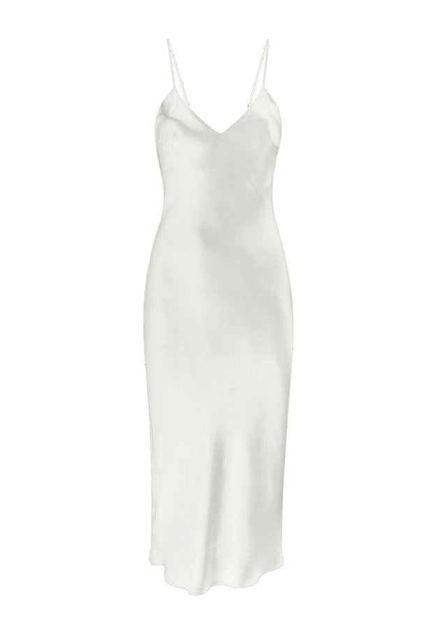 Shona Joy Bias Slip Midi Dress - 6 / White - Dresses