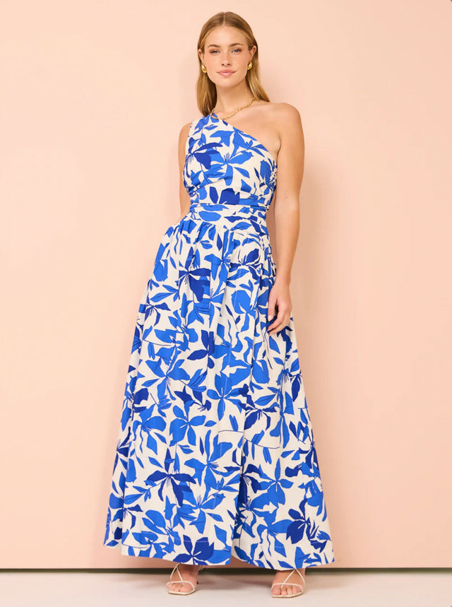 Shona Joy Blue Asymmetrical Cut Out - Dresses