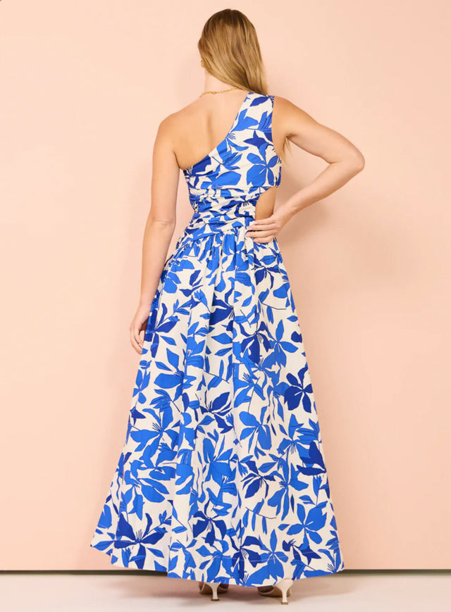 Shona Joy Blue Asymmetrical Cut Out - Dresses