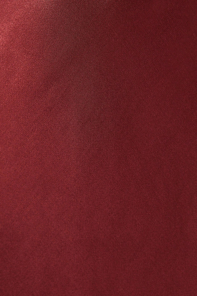 Shona Joy Elia Long Sleeve Open Back Burgundy Size 10 - 10 / Red - Dresses