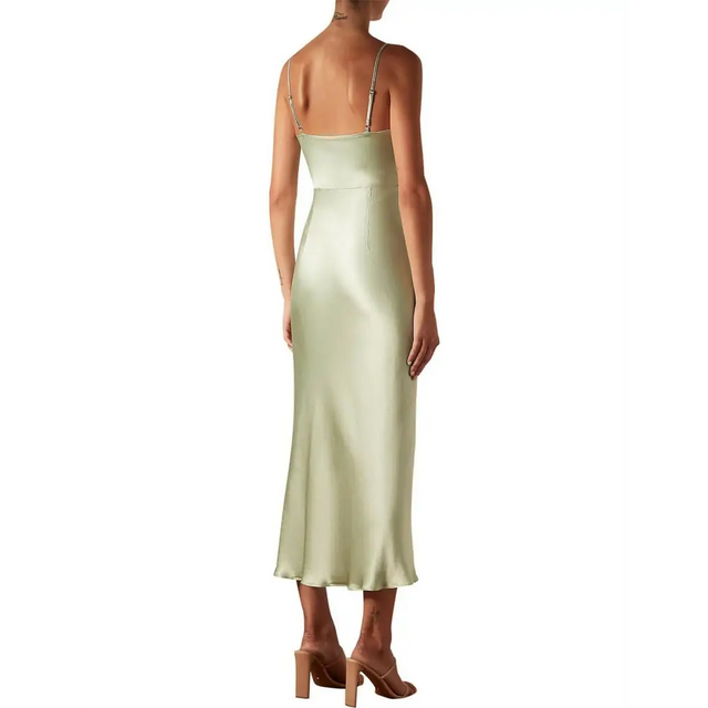 Shona Joy Felicity Lace Up Midi Dress - 6 / Green - Dresses
