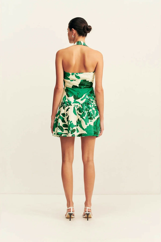 Shona Joy Joni Halter Mini - 8 / Green - Dresses