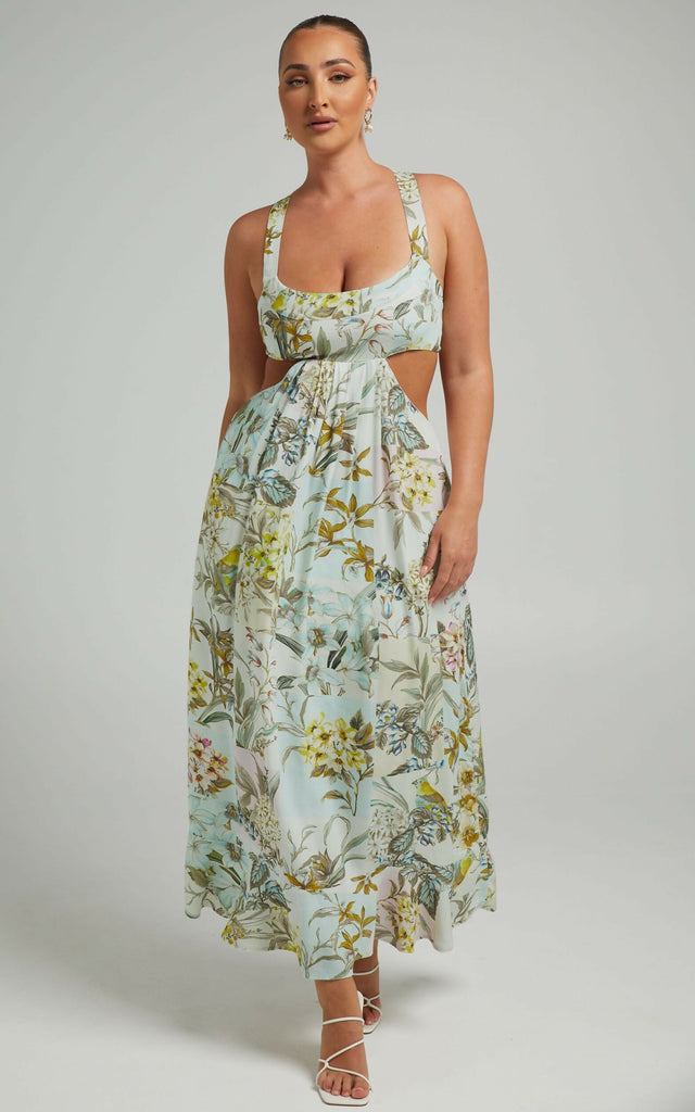 Showpo Rhoda Cut Out Maxi in Boho Patchwork - 12 / Multi - Dresses