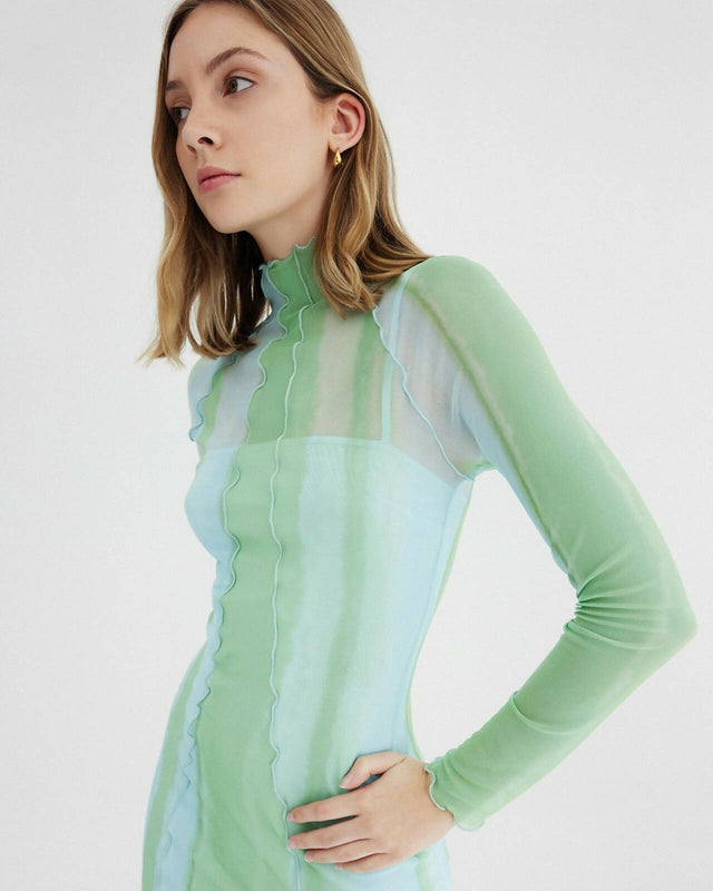 Significant Other - Significant Other Jean Dress in Green Mirage