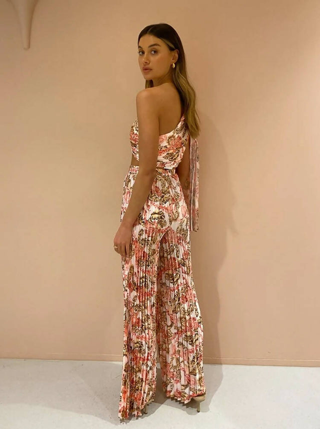 Significant Other Simone Top and Pants Set in Pink Sangria Floral - 8 / Floral - Outfit Sets