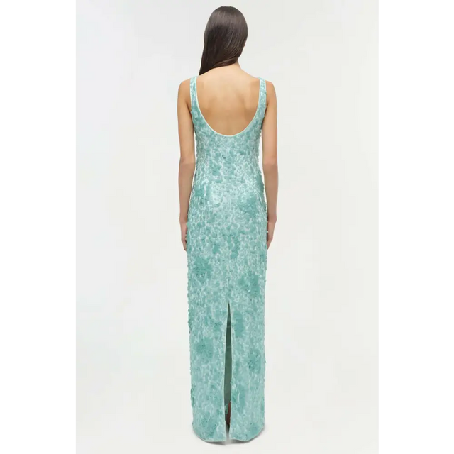 Simkhai Bex Sequined Gown Maxi Dress Green Size US 4 AU 8 - 8 / Blue - Dresses