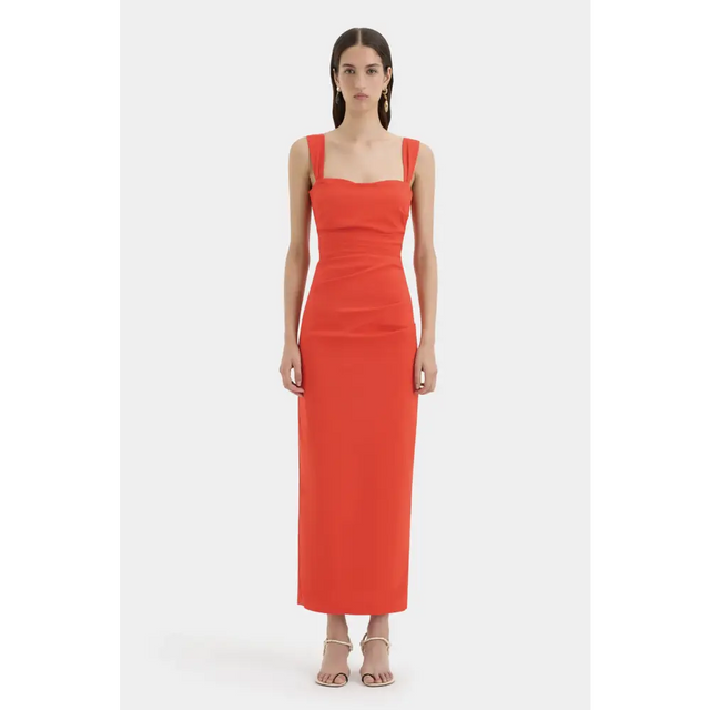 SIR. Dahlia Balconette Gown in Tangerine size 2 / AU 10 - Red / 10 - Dresses