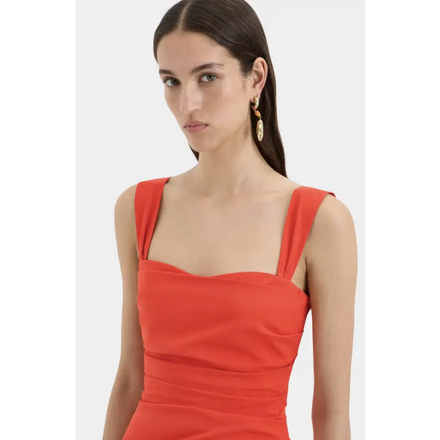 SIR. Dahlia Balconette Gown in Tangerine size 2 / AU 10 - Red / 10 - Dresses