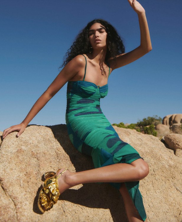 SIR - Sir Frankie Gathered Midi Dress