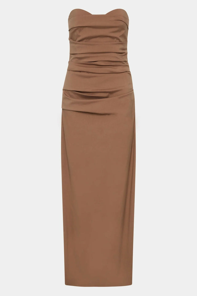 Sir The Label Alba Strapless Gown in Mocha Size 1/AU 8 - 8 / Brown - Dresses