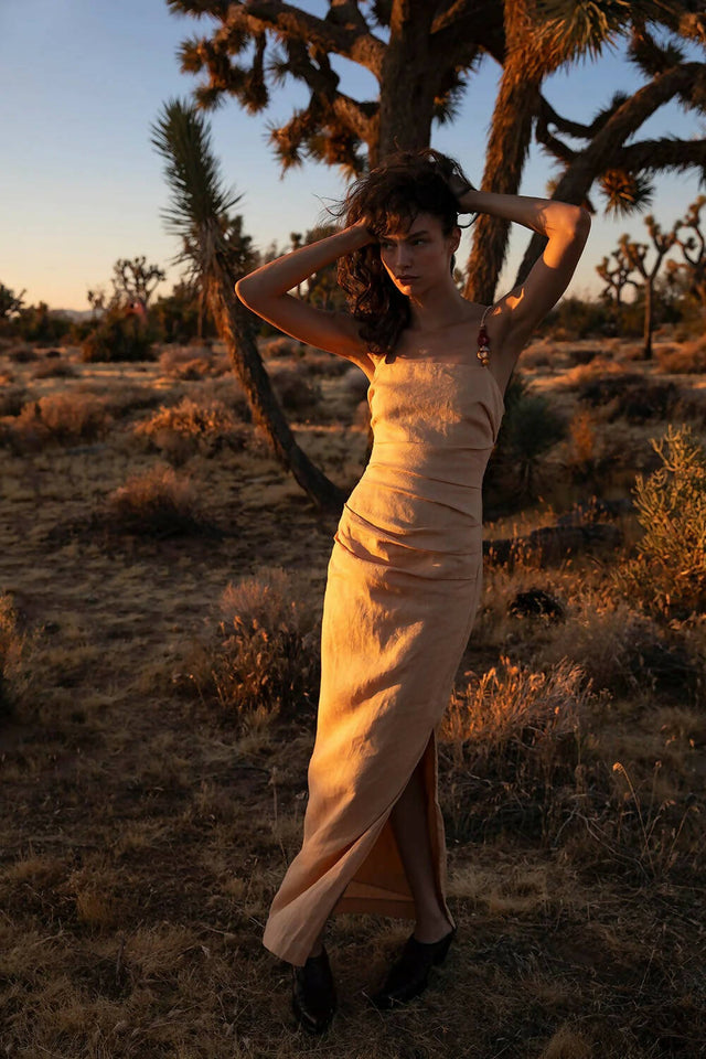 SIR - Sir the Label Antonia Beaded Midi Dress S1