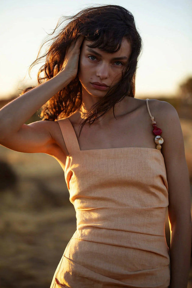 SIR - Sir the Label Antonia Beaded Midi Dress S1