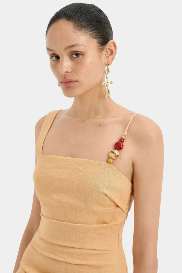 SIR - Sir the Label Antonia Beaded Midi Dress S1