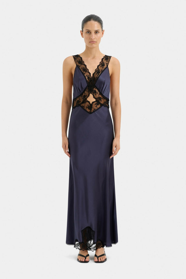 Sir The Label Aries Cut Out Gown in Navy Size 8 10 12 14 - Dresses