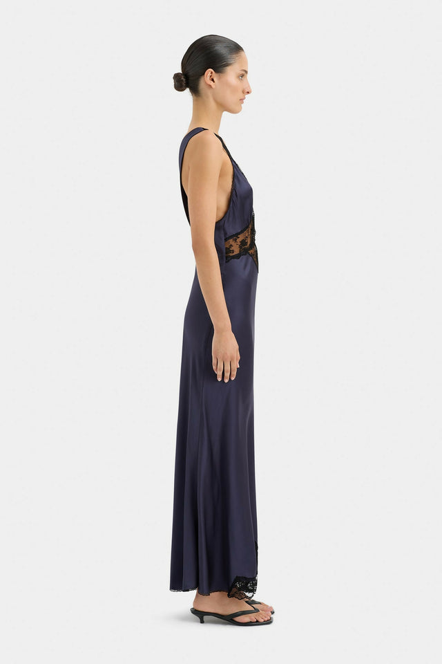 Sir The Label Aries Cut Out Gown in Navy Size 8 10 12 14 - Dresses