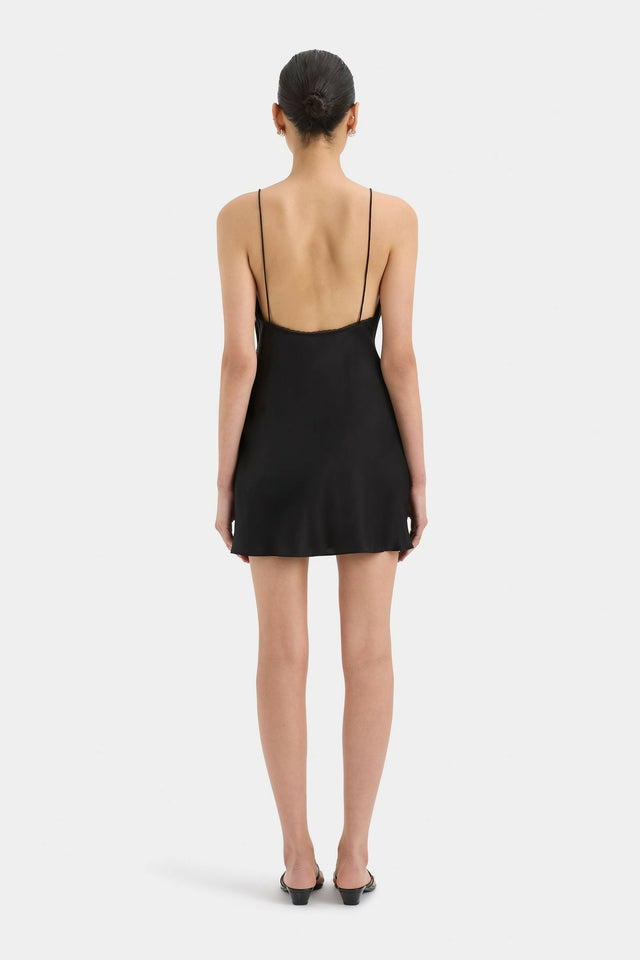 Sir The Label Aries Mini Slip Dress - 8 / Black - Dresses