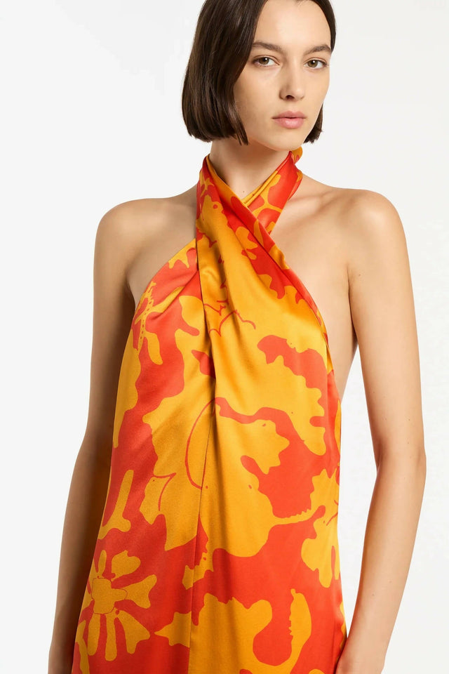 Sir The Label Armel Halter Dress Size 8 - 8 / Multi - Dresses