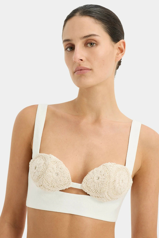 Sir the Label Atacama Trouser + Bralette Set - 6 / White - Outfit Sets