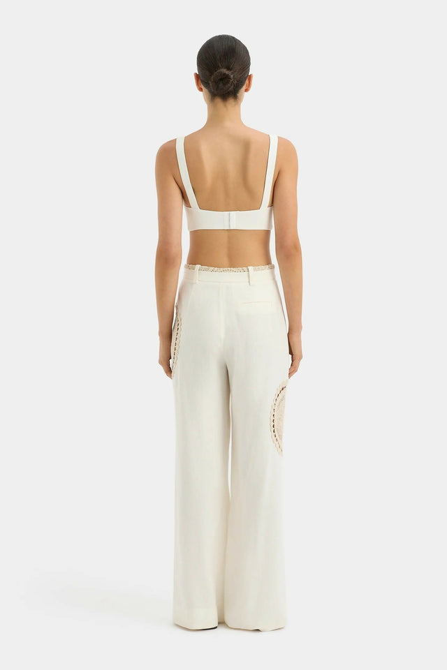 Sir the Label Atacama Trouser + Bralette Set - 6 / White - Outfit Sets