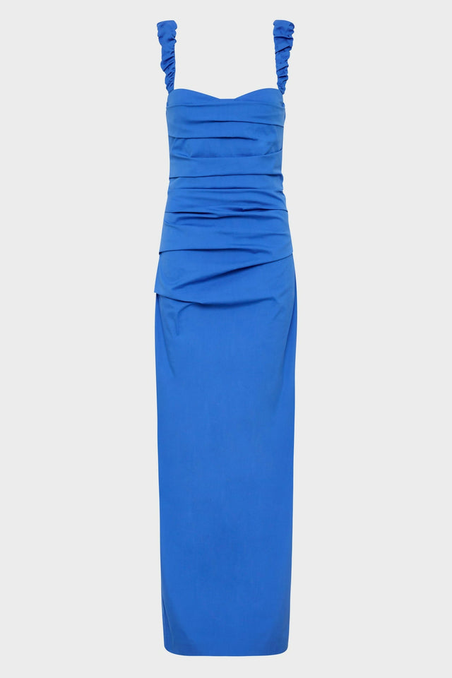 Sir The Label Sir Azul Balconette Gown In Cobalt - 8 / Blue - Dresses