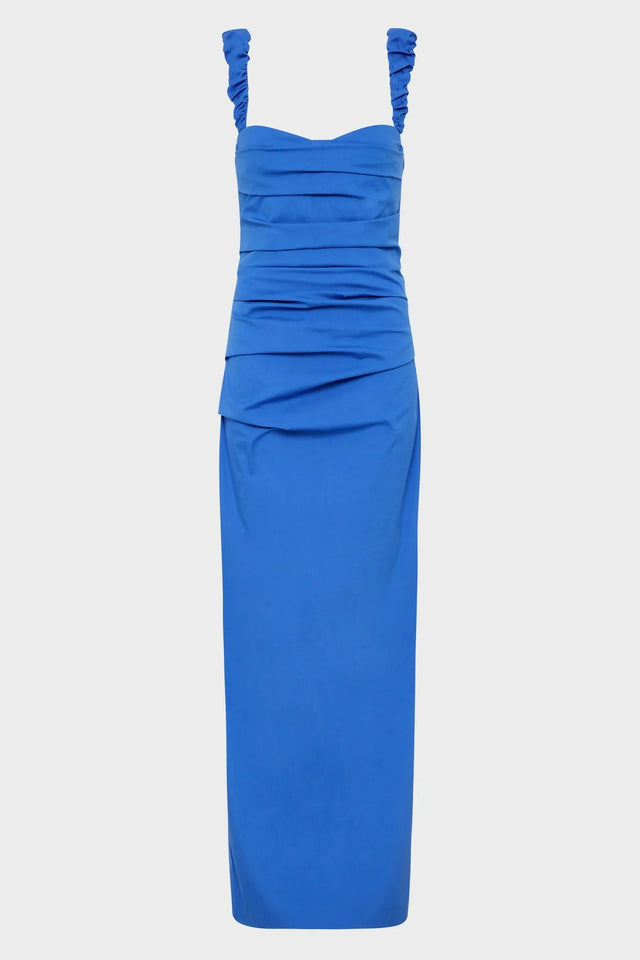 Sir The Label Balconette Azul Gown - 6 / Blue - Dresses