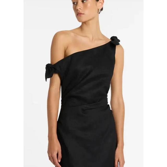Sir The Label Bettina Off Shoulder Dress Black Size AU 8 - 8 / Black - Dresses