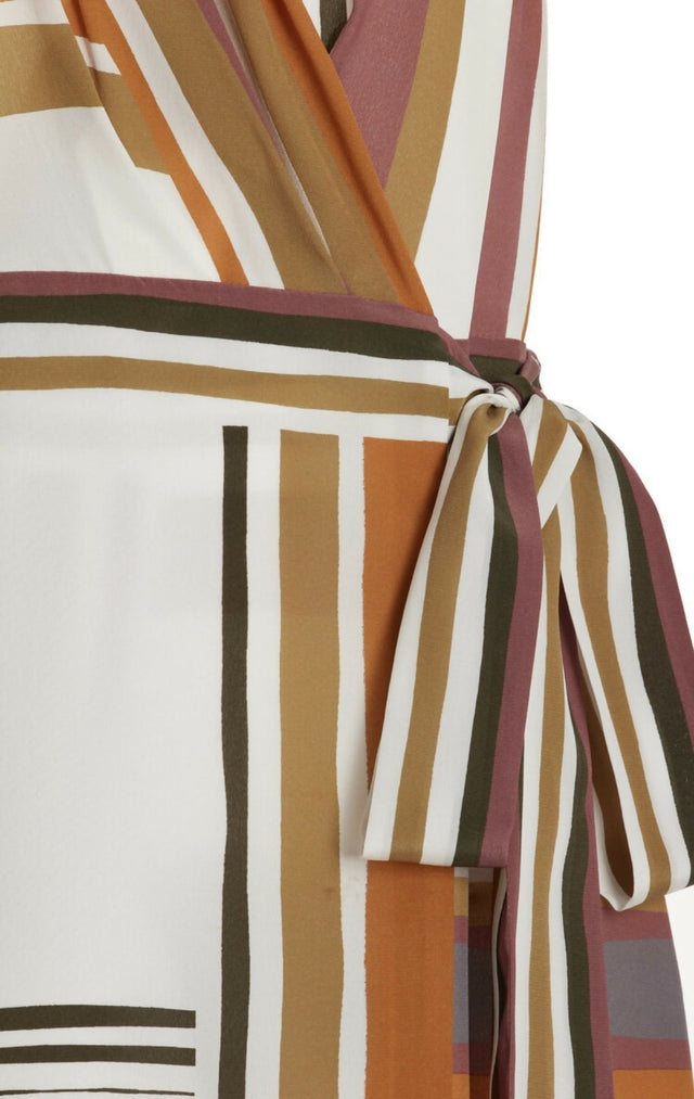 Sir The Label Caprera Wrapped Silk Halter Mini Dress - 8 / Multi - Dresses