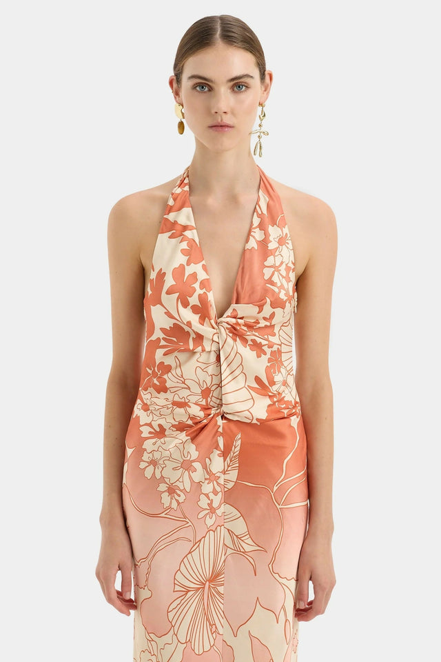 Sir The Label Como Twist Silk Maxi Dress - Dresses