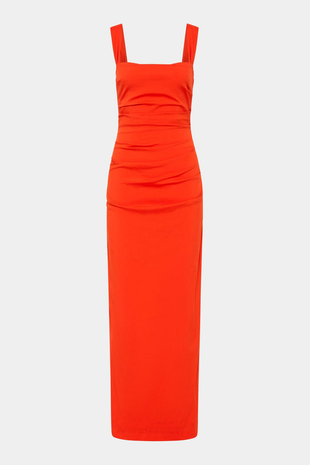 Sir The Label Dahlia Balconette Gown Tangerine Size 3 / AU 12 - 12 / Red - Dresses