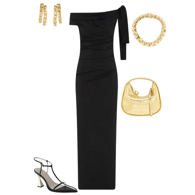 Sir The Label Dahlia Gown in Black - Dresses