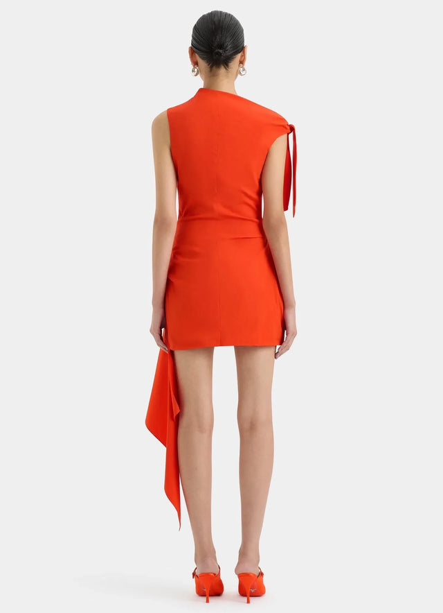 Sir the Label Dahlia Mini Dress in Tangerine Size 8 10 & 12 - 8 / Orange - Dresses