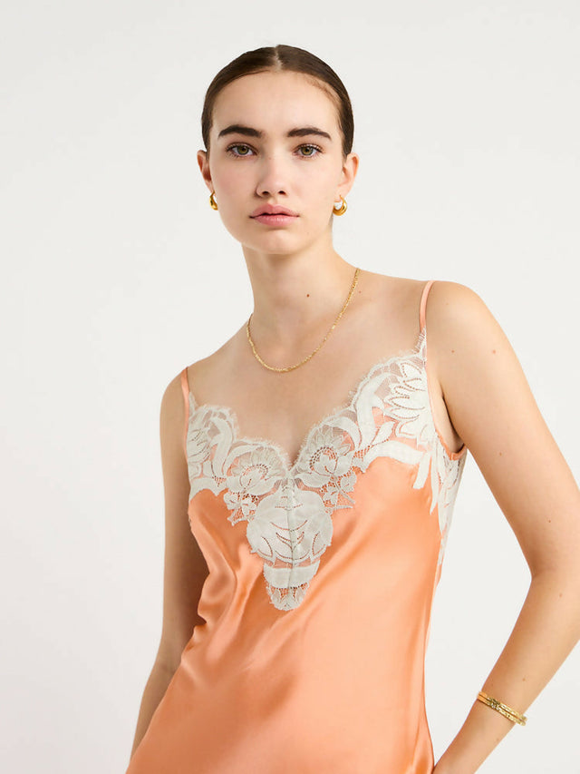 Sir The Label Danseurs Lace Slip Dress in Peach Size 2 /AU 10 - 10 / Peach - Dresses