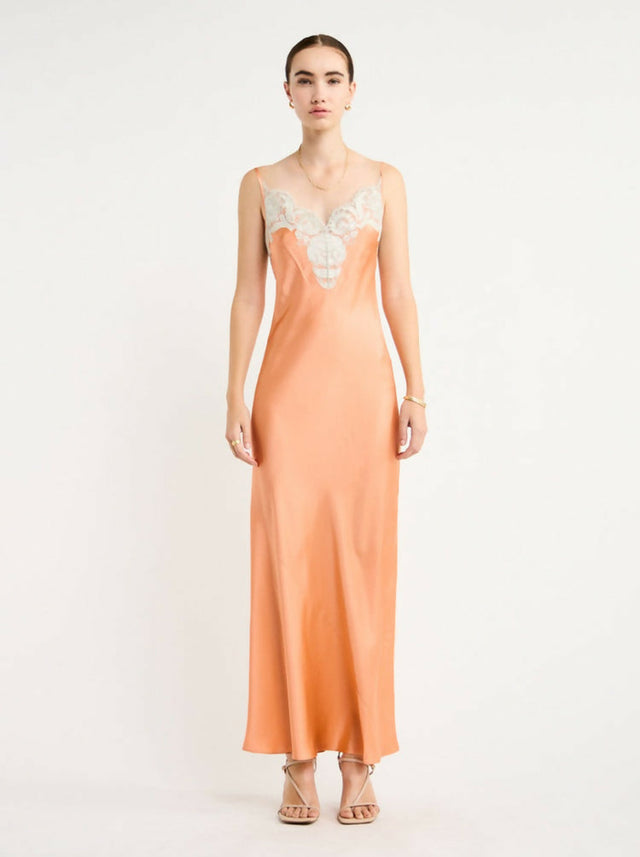 Sir The Label Danseurs Lace Slip Dress in Peach Size 2 /AU 10 - 10 / Peach - Dresses