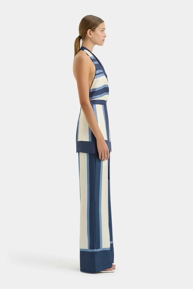 Sir The Label Dazed Wrap Halter Mini and Pant Set in Studio Print - Outfit Sets