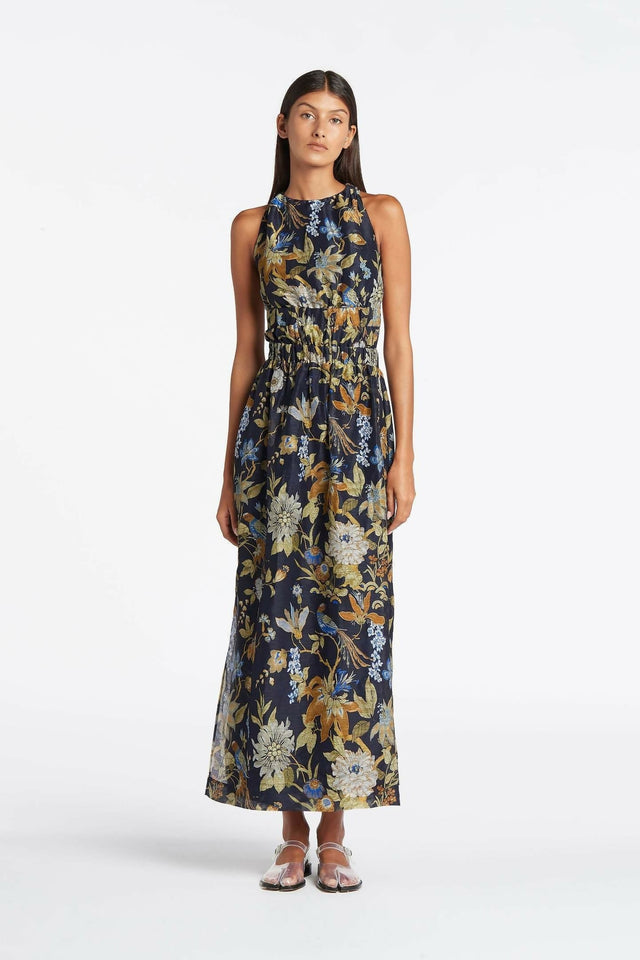 Sir The Label Diana Lilian Cross Back Dress - 12 / Multi - Dresses