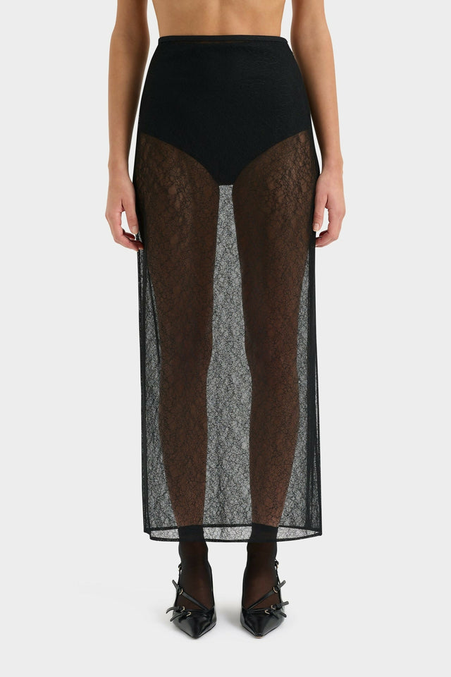 Sir The Label Dunya Draped Skirt + Bralette Set - 8 / Black - Outfit Sets