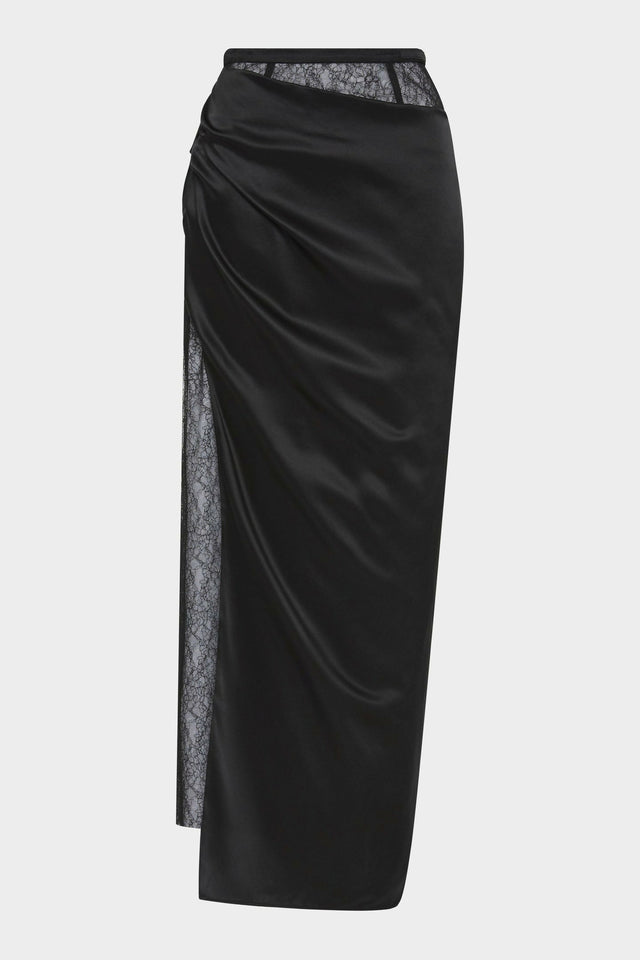 Sir The Label Dunya Skirt Bralette and Drape Cowl Top Set - 6 / Black - Outfit Sets