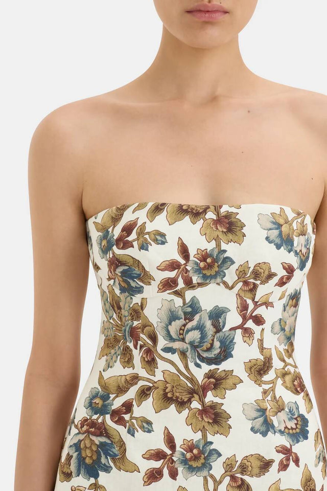 Sir The Label Eleanora Column Midi Dress Size 6 - 6 / Print - Dresses