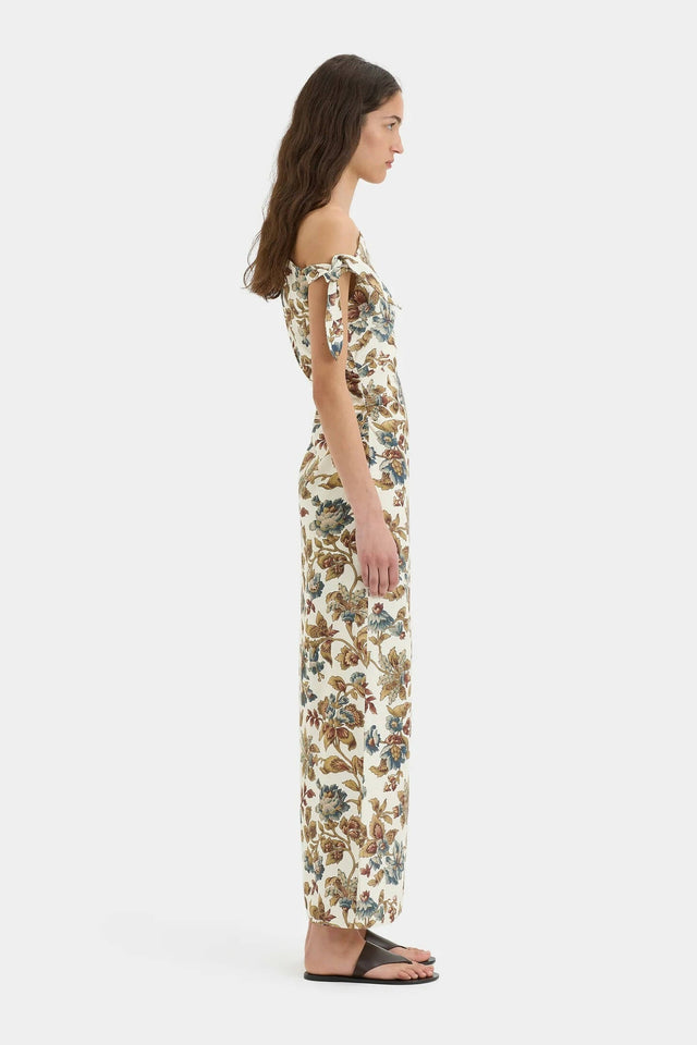 Sir The Label Eleanora Tie Shoulder Dress in Viola Print - 12 / Print - Dresses