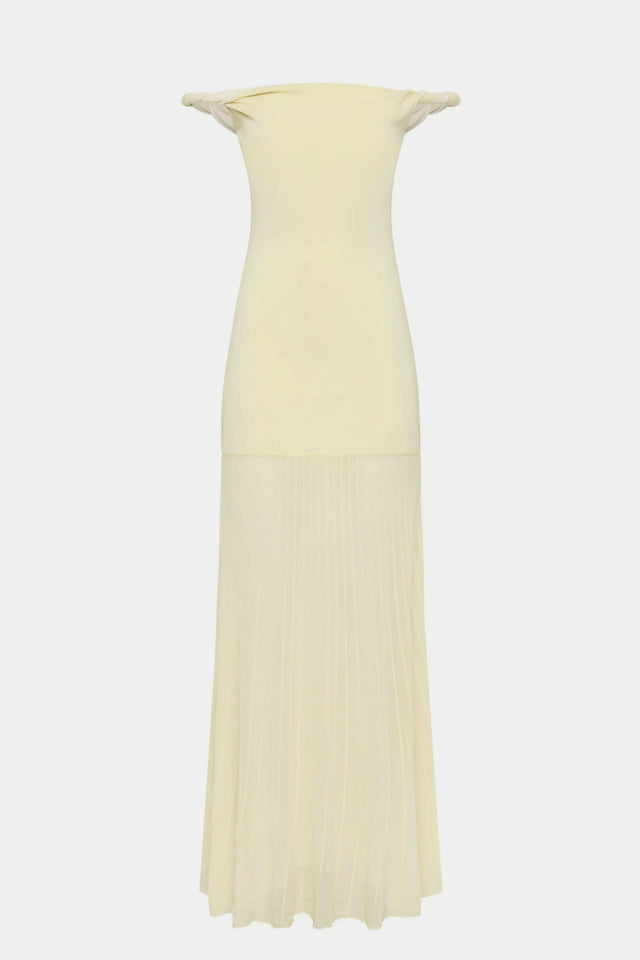 Sir the Label Ella Off Shoulder Twist Dress Size 10 - 10 / Yellow - Dresses