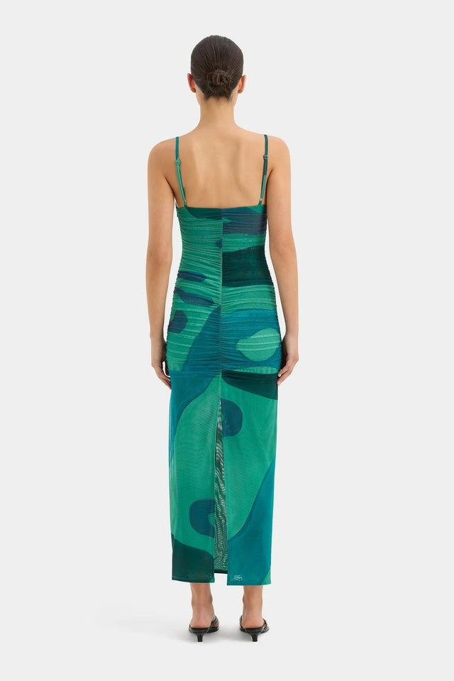 Sir The Label Frankie Gathered Emerald Dress - 4 / Green - Dresses