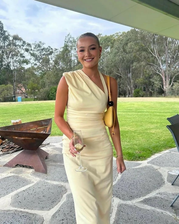 Sir The Label Giacomo Gathered Gown - 6 / Yellow - Dresses